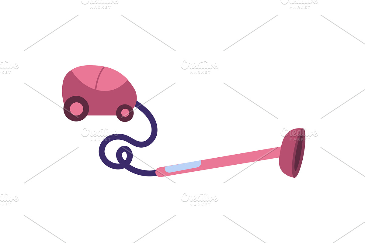Vacuum cleaner icon vector house, an Object Illustration by vectorpointstudio