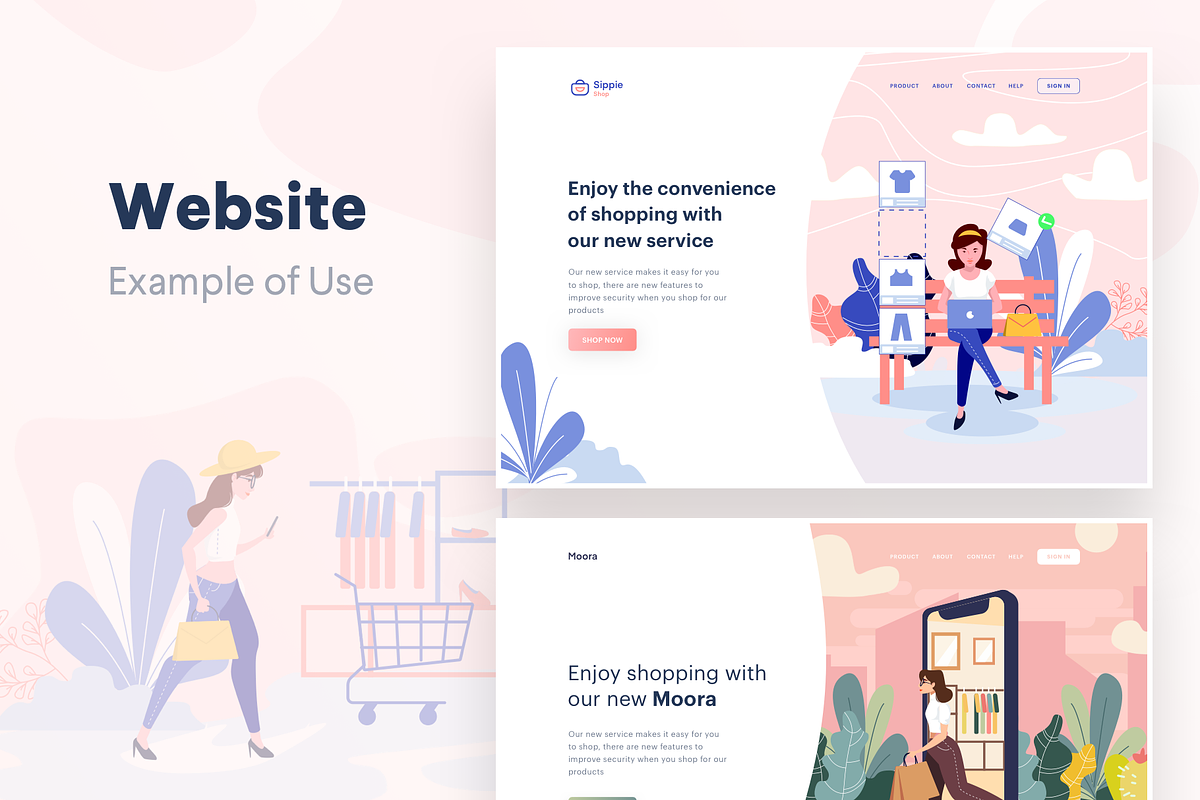 Lunas : E-Commerce Illustration Pack, a Templates & Theme by Designspace (Photo 3 of 5)