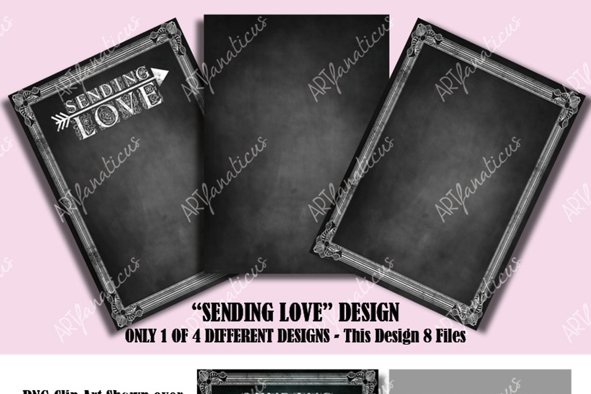 PHOTO VALENTINE CHALK CLIPART, an Illustration by Artfanaticus (Photo 3 of 5)