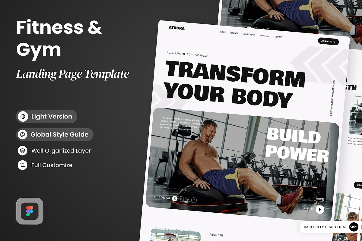 Athora- Fitness & Gym Landing Page