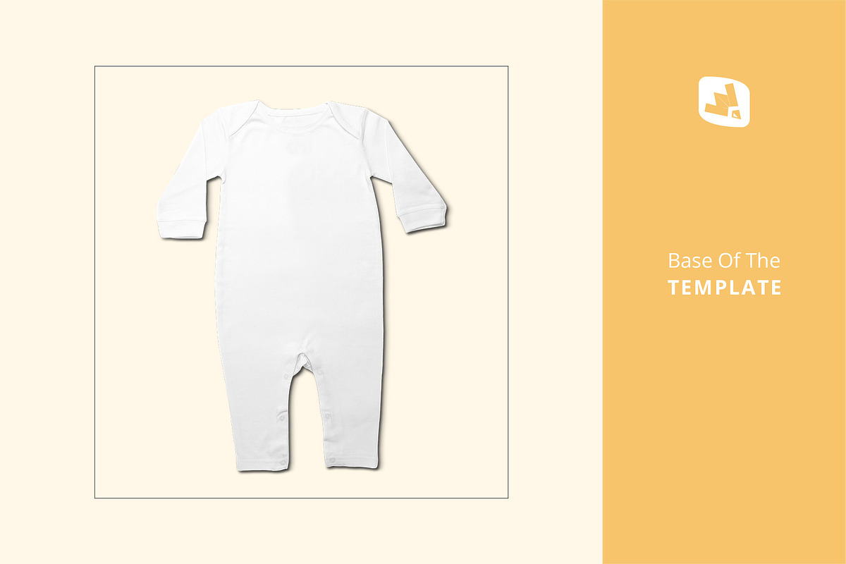 Kids Quarter Sleeve Romper Mockup, a Product Mockup by Designertale (Photo 8 of 9)