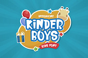 Kinder Boys - Playful Font, a Sans Serif Font by StringLabs (Thumbnail 1 of 5)