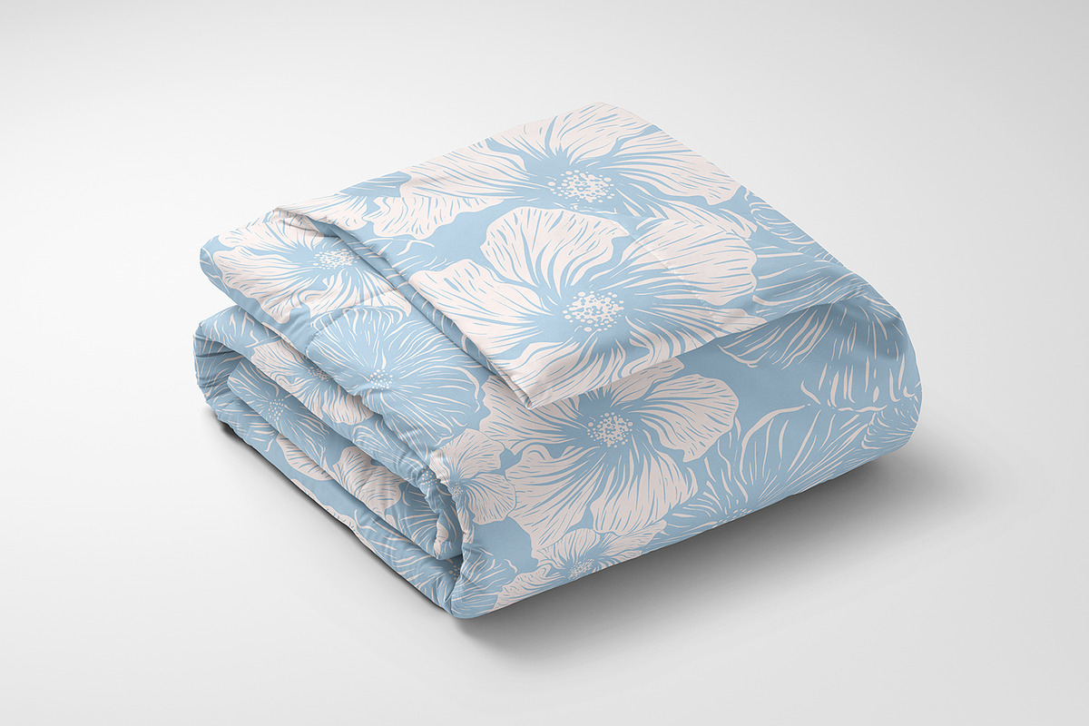 Swirl Flowers | Vector Print, a Wallpaper Graphic by MalyskaStudio (Photo 3 of 13)