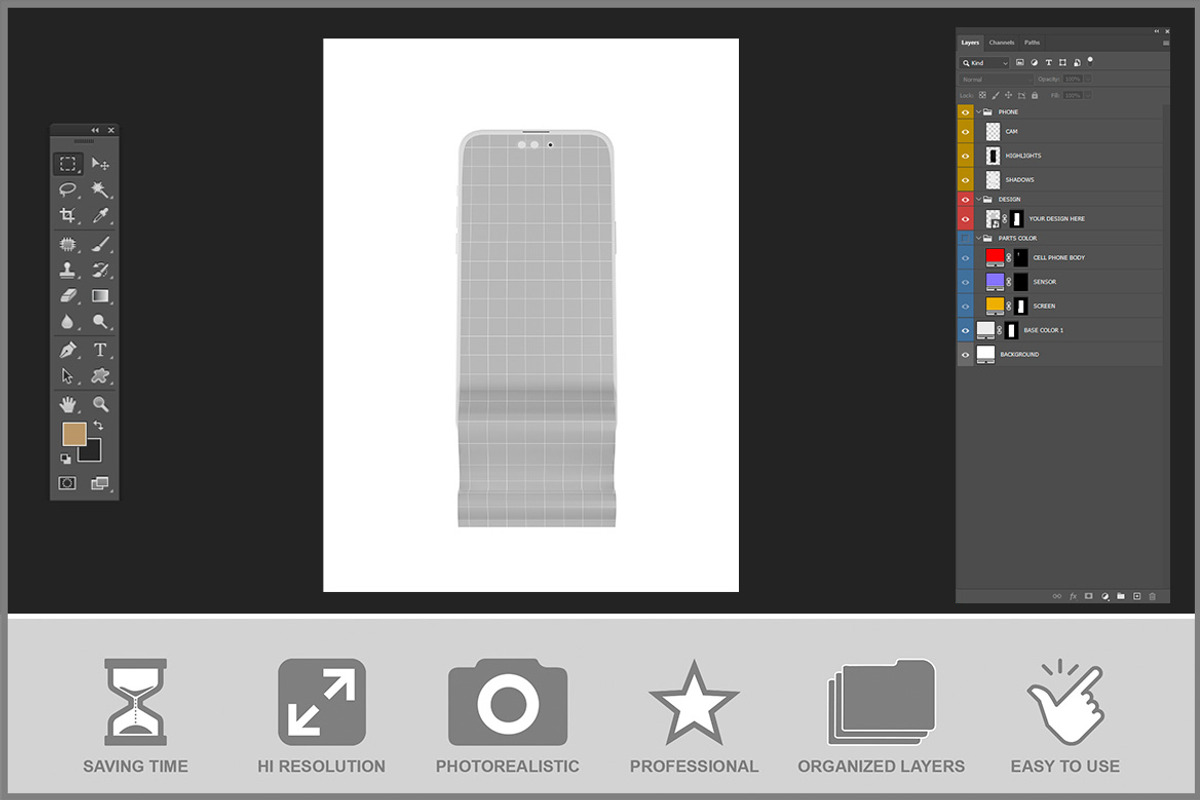 Long Scroll Mockup PSD, an Android Mockup by Bruno's Shop (Photo 3 of 4)