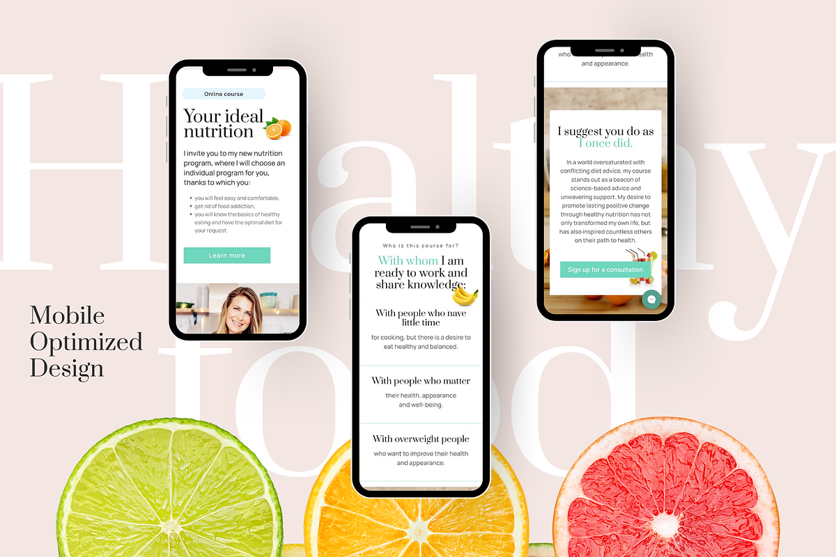 Healthy Life Coach WIX Sales Page, a Landing Page Template by Make It Yours Lab. (Photo 9 of 10)