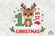 Baby First Christmas PNG, an Illustration by Craft Nest (Thumbnail 1 of 6)