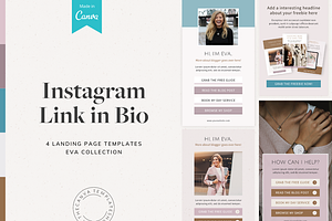 Eva Instagram Landing Page Templates