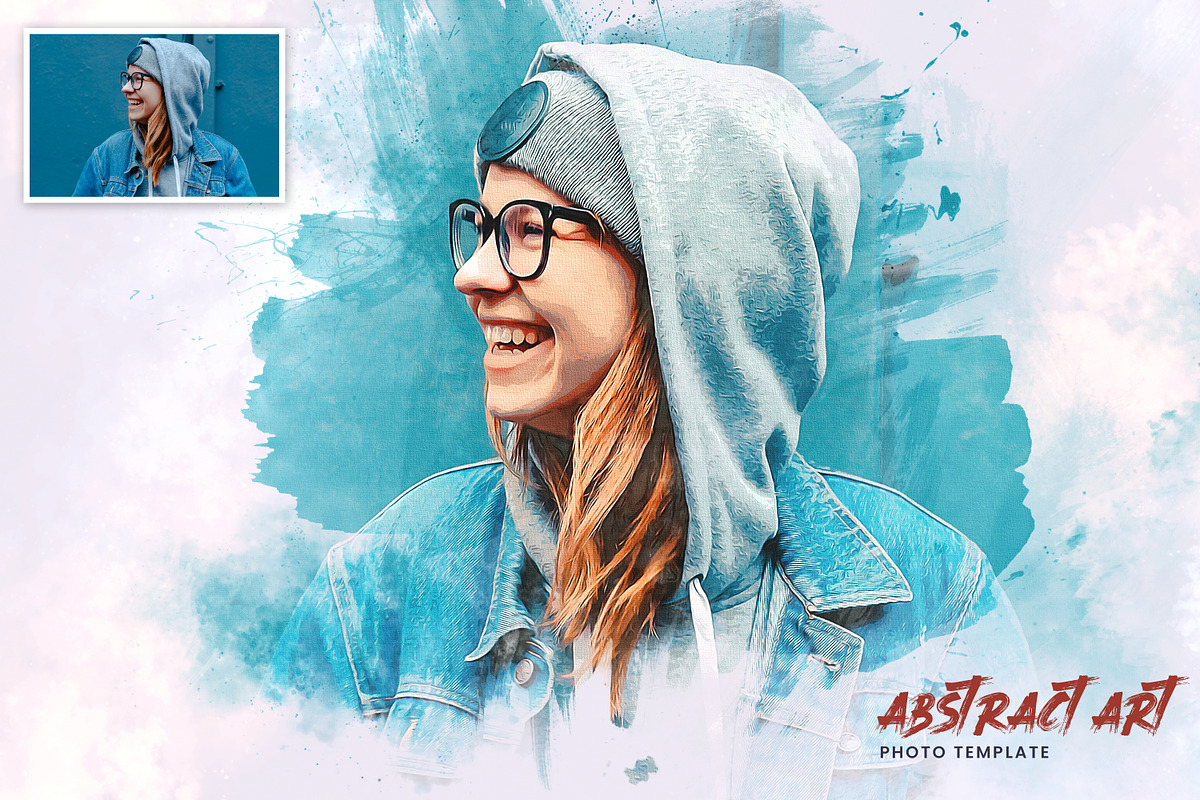 Abstract Art Photo Template, a Graphic by U_Design (Photo 2 of 9)