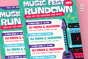 Music Fest Schedule Event Flyer, a Flyer Template by MMPixelCraft (Thumbnail 3 of 4)