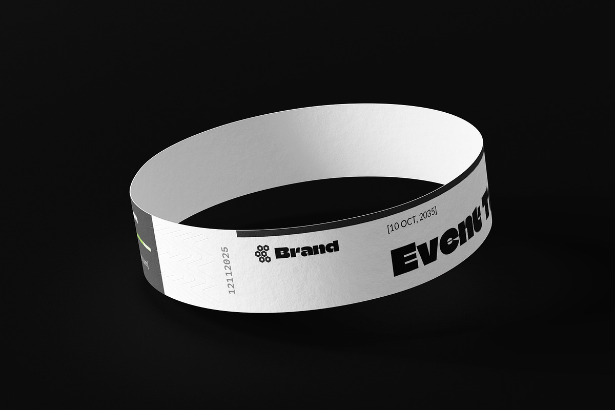 Event Ticket Wristband Template, a Flyer Template by DesignCrest (Photo 2 of 7)
