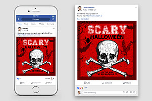 Halloween Scary Night Facebook Post