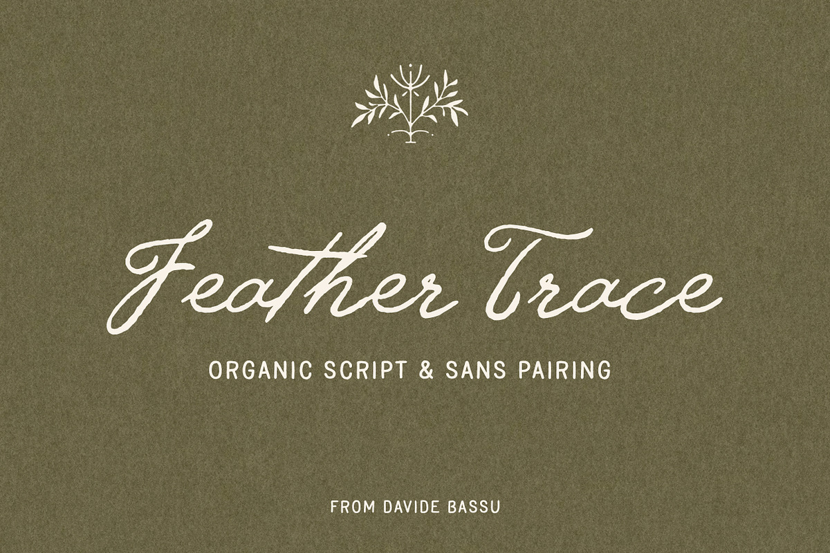 Feather Trace - Organic Font Duo, a Handwritten Font by Davide Bassu (Photo 1 of 11)