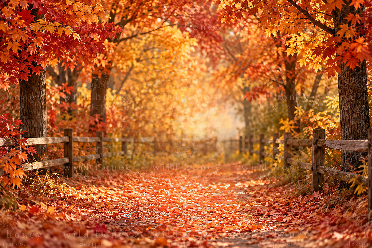 Fall Family Digital Backdrop, a Layer Style Add-On by Wild Honey Design Co. (Photo 2 of 2)