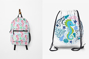 Seahorse Seamless Patterns, a Pattern Graphic by Michiru13 (Thumbnail 13 of 23)