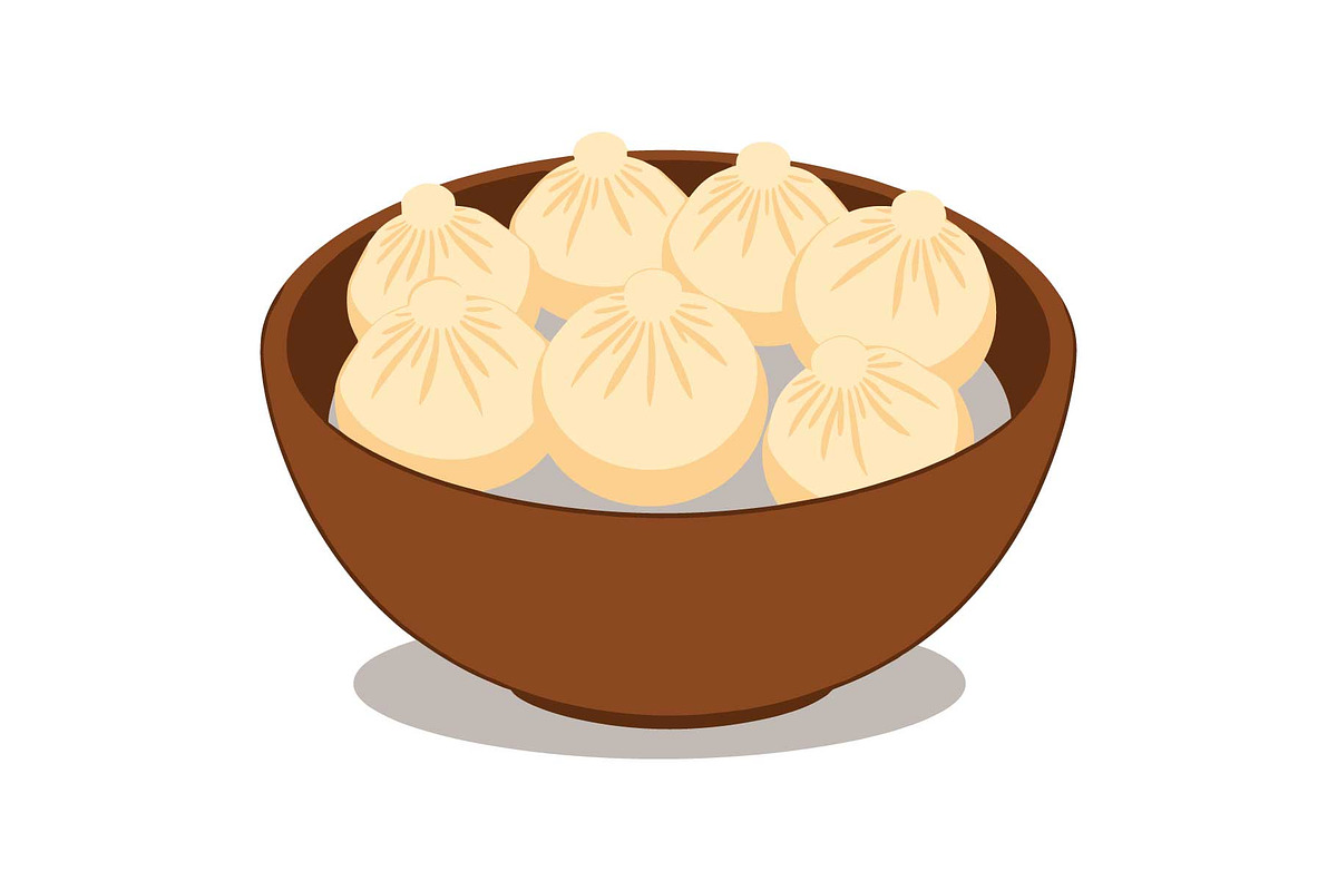 Steamed Dumpling Bowl Clipart, an Object Graphic by Gfx_Store (Photo 5 of 13)