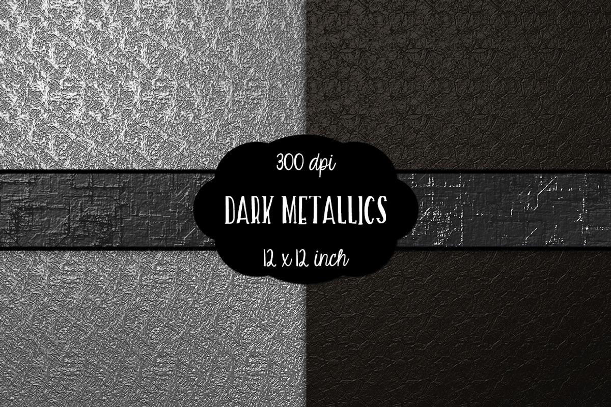 Dark Metallic Digital Paper preview 2
