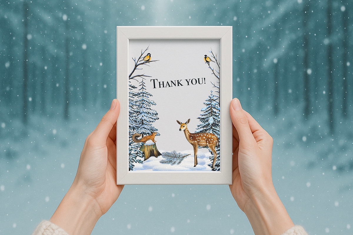Winter Animal Watercolor Clipart Set, an Animal Illustration by DiashaArt (Photo 22 of 22)