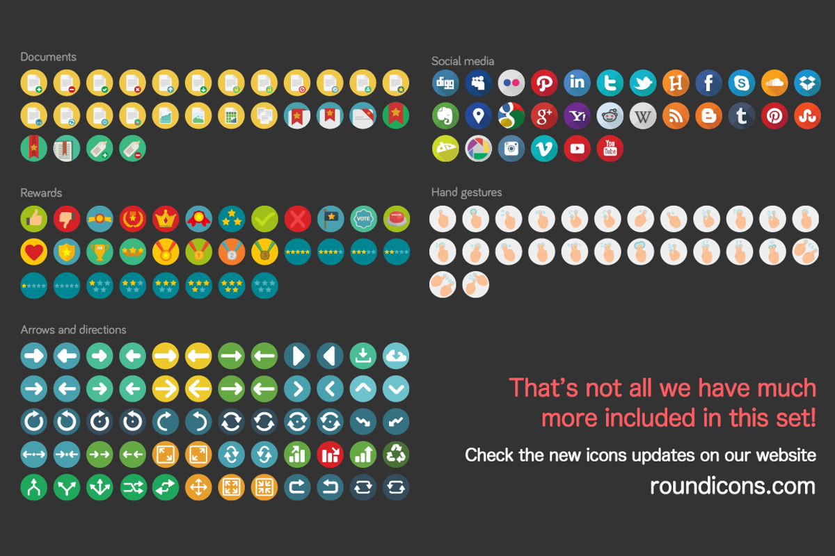 2500 Flat Icons Ai | PSD | SVG |PNG, an Icon by Vectopus.com (Photo 5 of 5)
