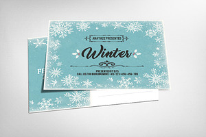 Electro Winter Party Card