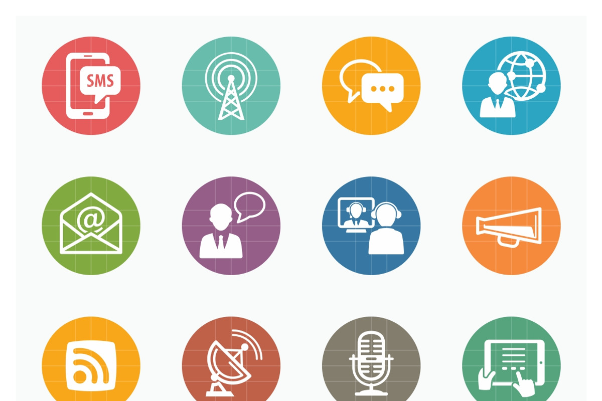 Communication Icons Set 1 | Colored, an Icon by introwiz1