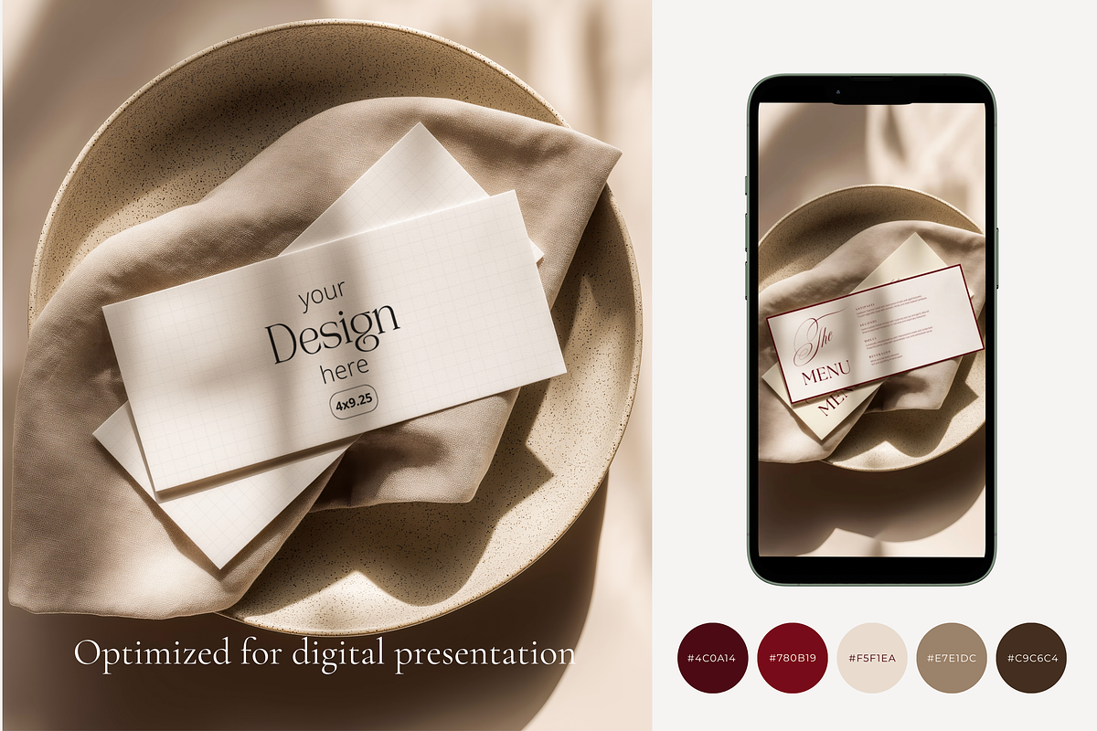 Neutral Duo Horizontal Menu Mockup, a Product Mockup by Serenefeeling (Photo 5 of 6)