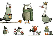 Christmas Birds clipart, an Illustration by Designworld (Thumbnail 3 of 3)