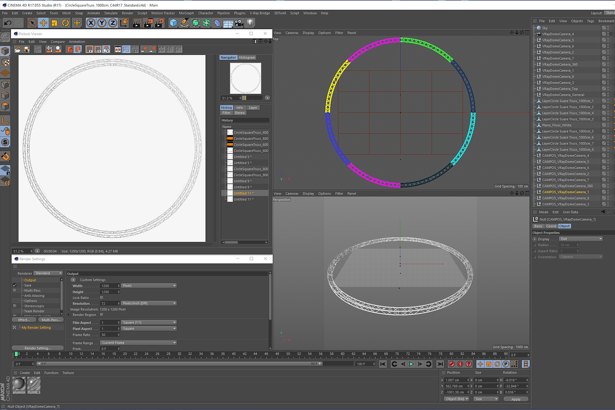 Circle Square Truss Diameter 1000cm, a Furniture 3D Model by akerStudio (Photo 14 of 14)