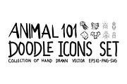 101 Animal Hand Drawn doodle Icons, an Outline Icon by TKDoodle (Thumbnail 1 of 3)