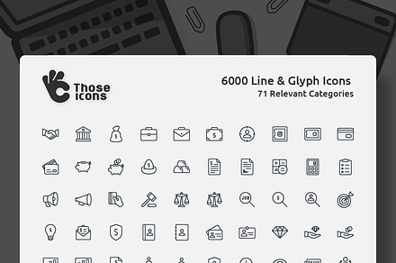 Those Icons Line & Glyph Bundle, a Solid Icon by Those Icons