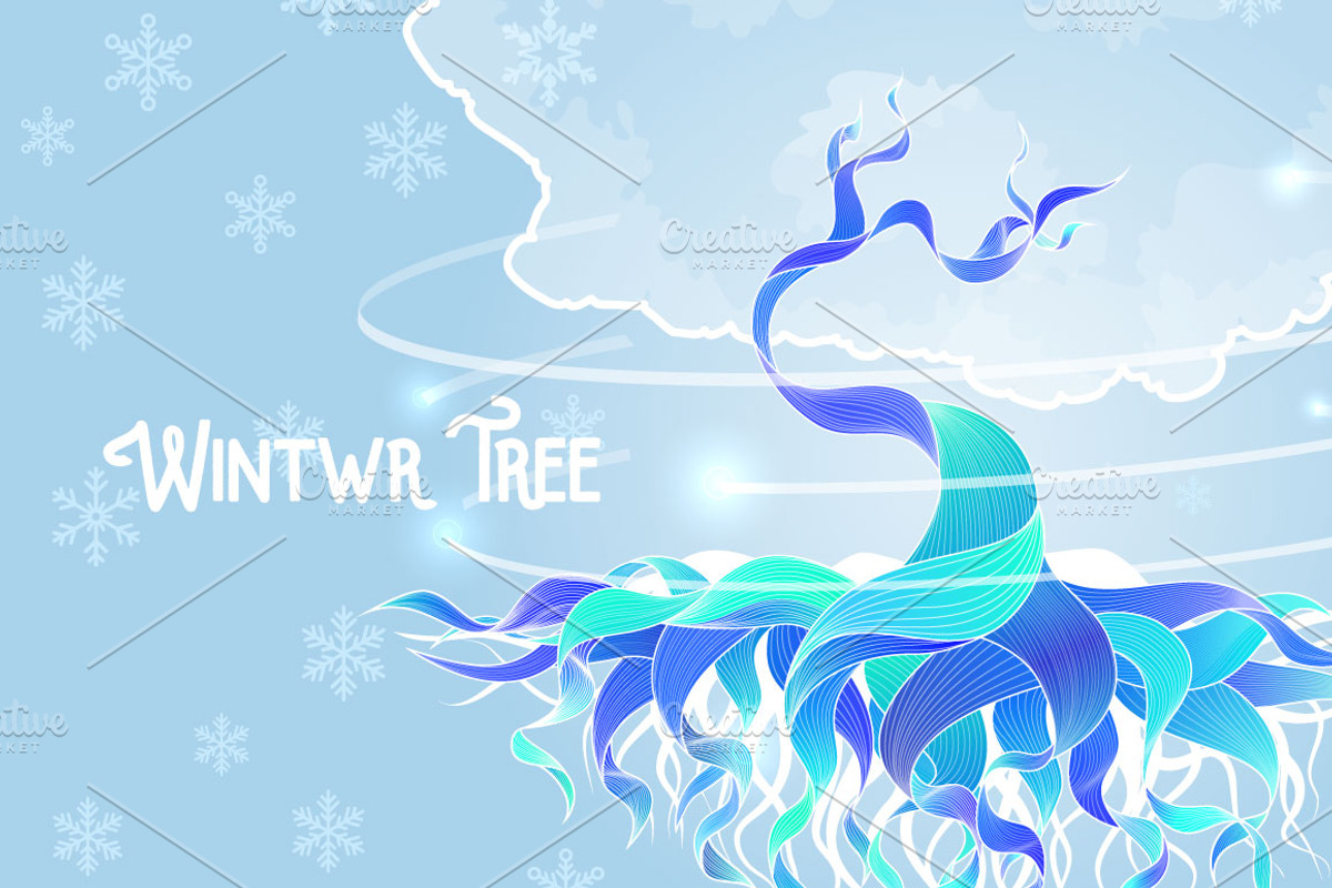 Magic Tree - vector illustration, an Illustration by Librebird