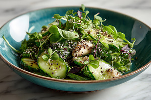 Refreshing Quinoa Cucumber Salad Gre, a Photo by Pixeness Studio