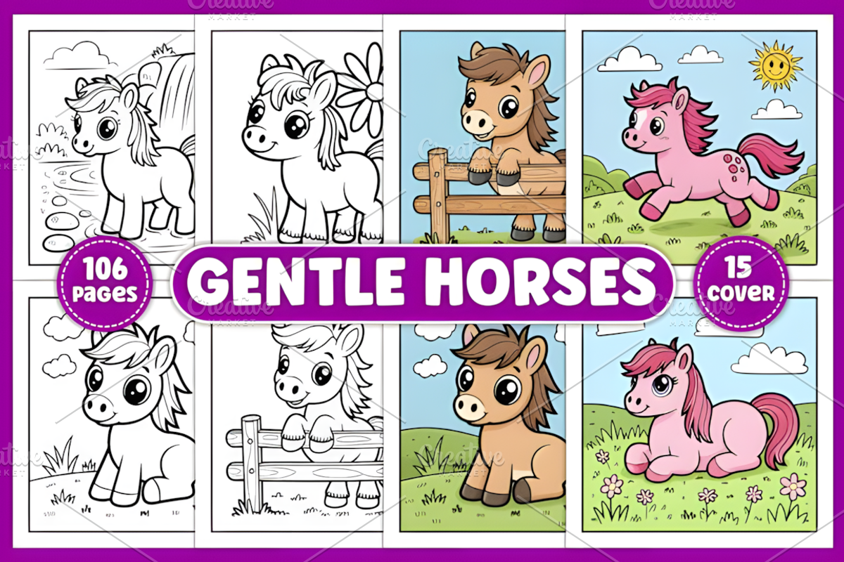 Bold & Easy Gentle Horses, an Animal Illustration by Ink Gallery (Photo 1 of 4)