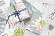 Lotus Vector Pattern & More!, a Wallpaper Graphic by Pink Linen (Thumbnail 2 of 15)