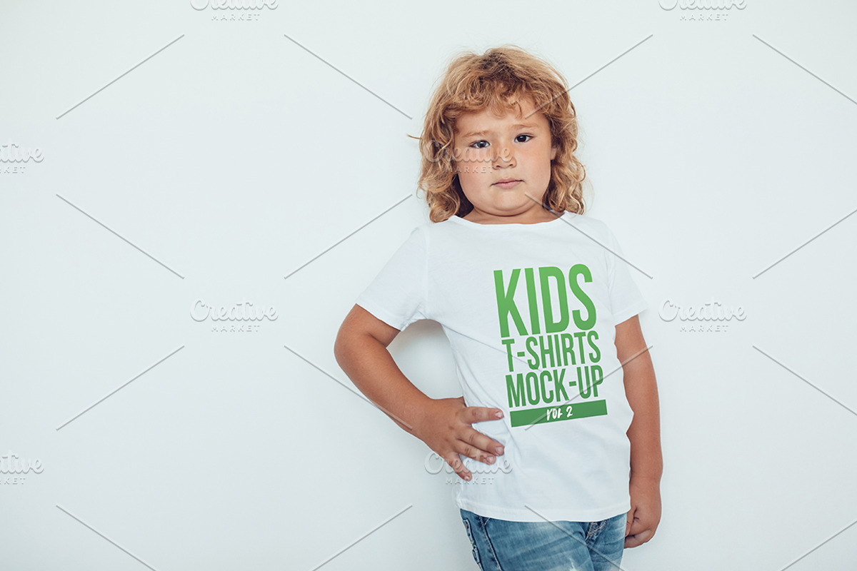Kids T-Shirt Mock-Up Vol 2, a Shirt Mockup by Freeman Studio (Photo 10 of 11)