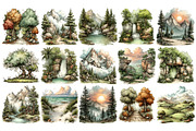 Nature Landscapes PNG Clipart, a Decorative Illustration by Nicolle's Colorful Art (Thumbnail 4 of 5)
