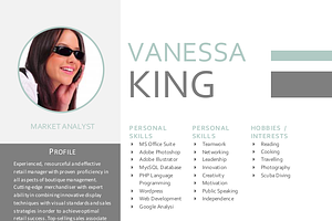 3 In 1 Modern Photo Resume