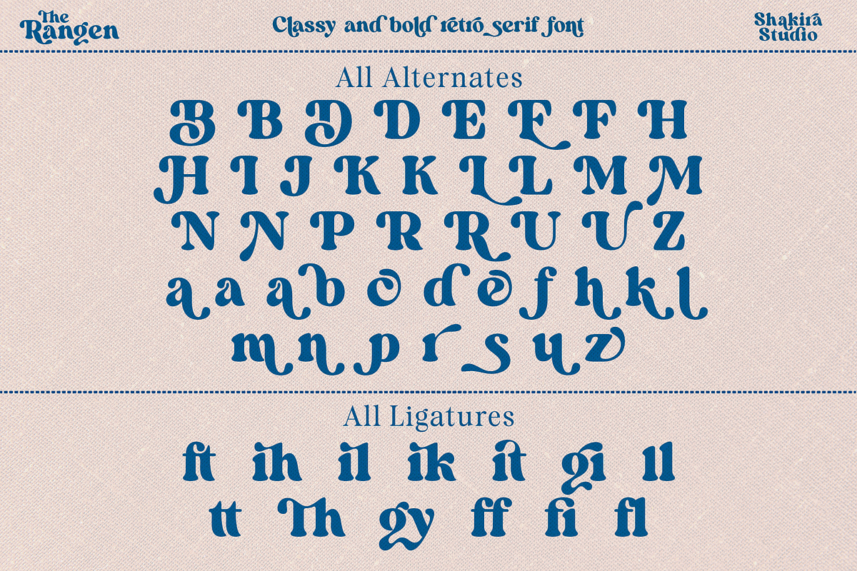 Rangen - Modern Retro Serif, a Serif Font by Shakira Studio (Photo 14 of 15)