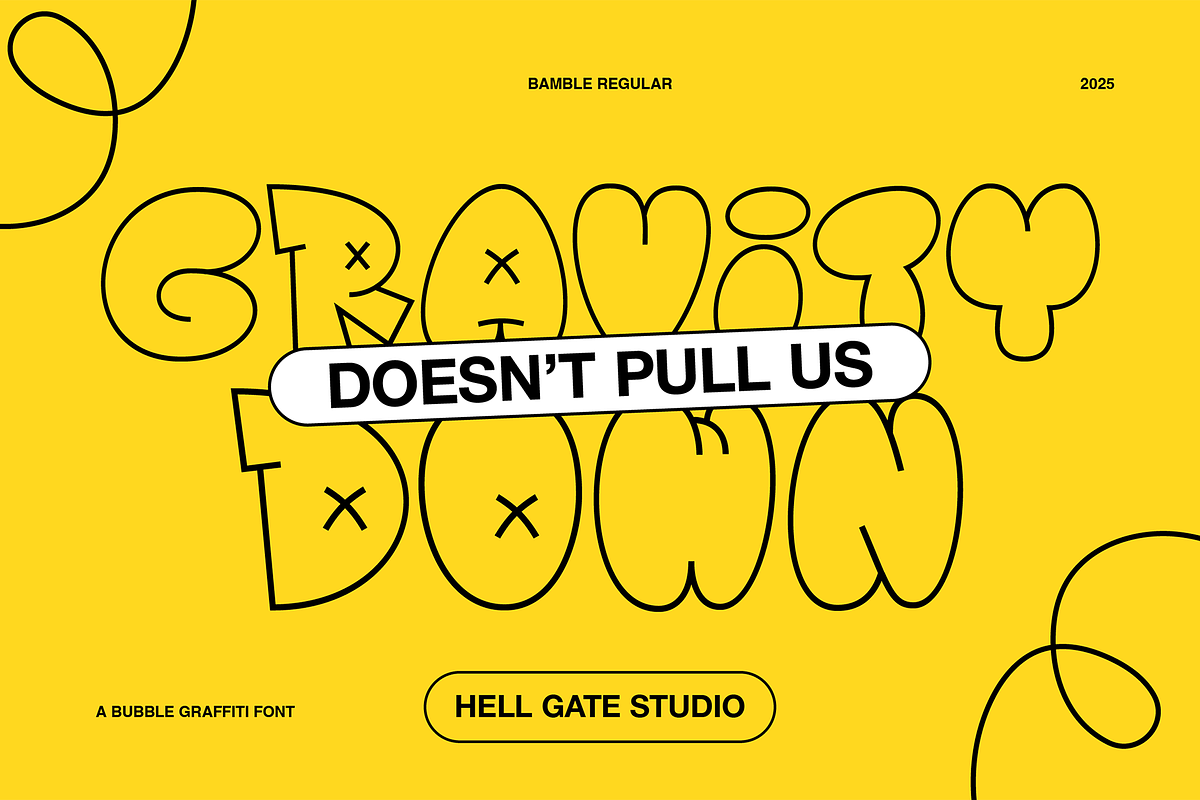Bamble Bubble Graffiti Font, a Handwritten Font by GRVS Studio (Photo 2 of 6)