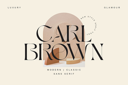 Carl Brown | Modern Serif, a Serif Font by Muntab_Art