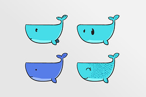 Whale doodles