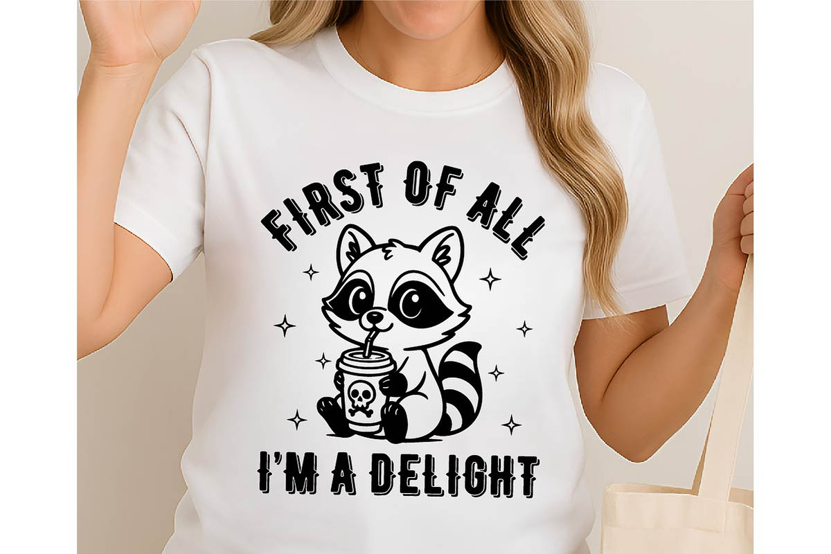 I'm Delight Funny Raccoon SVG Png, an Object Graphic by EllaMaiyaali (Photo 5 of 6)