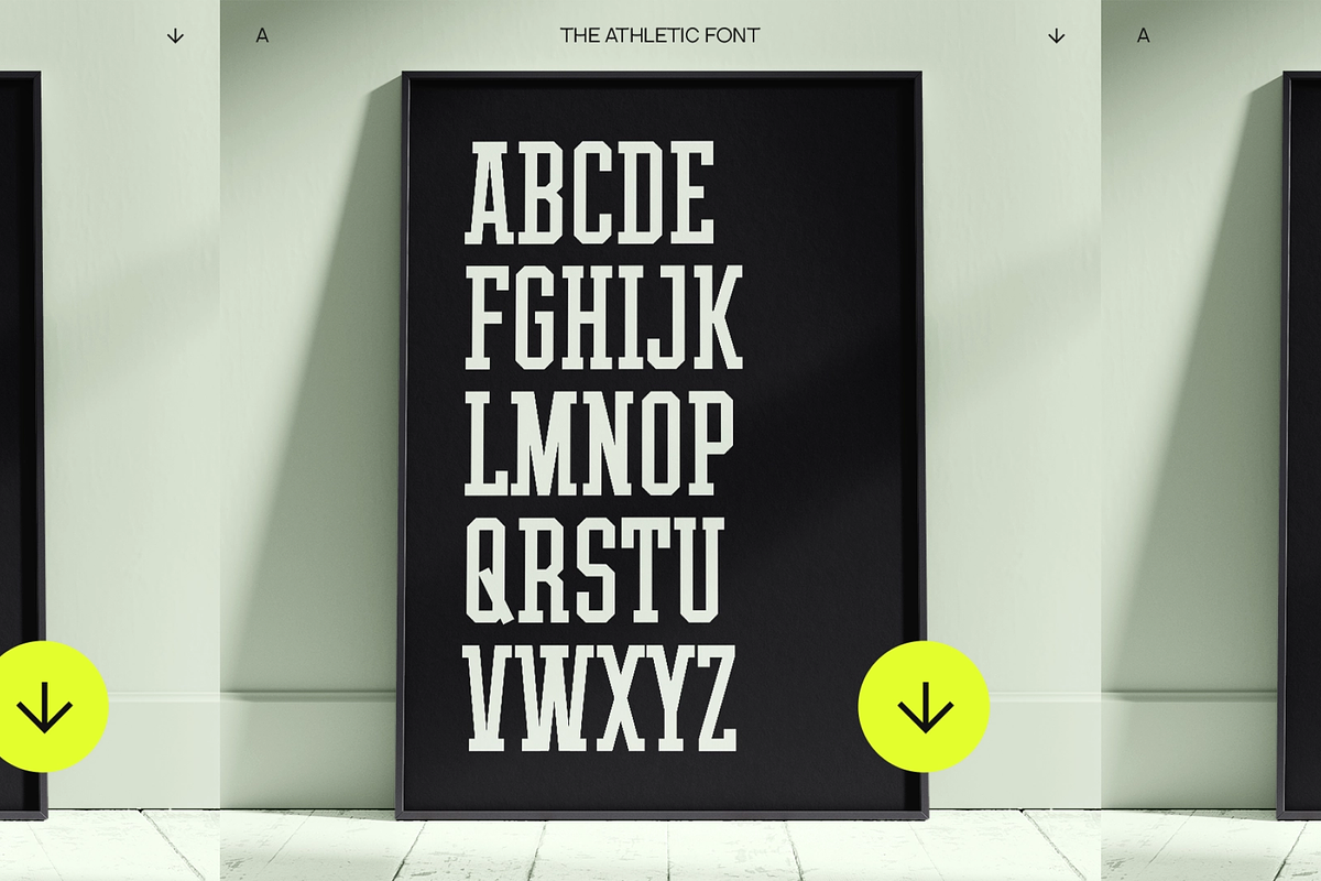 THE ATHLETIC FONT, a Serif Font by THE BOLD FONT. (Photo 4 of 18)