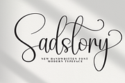 Sadstory | Script Font, a Handwritten Font by Scratchones (Thumbnail 1 of 9)