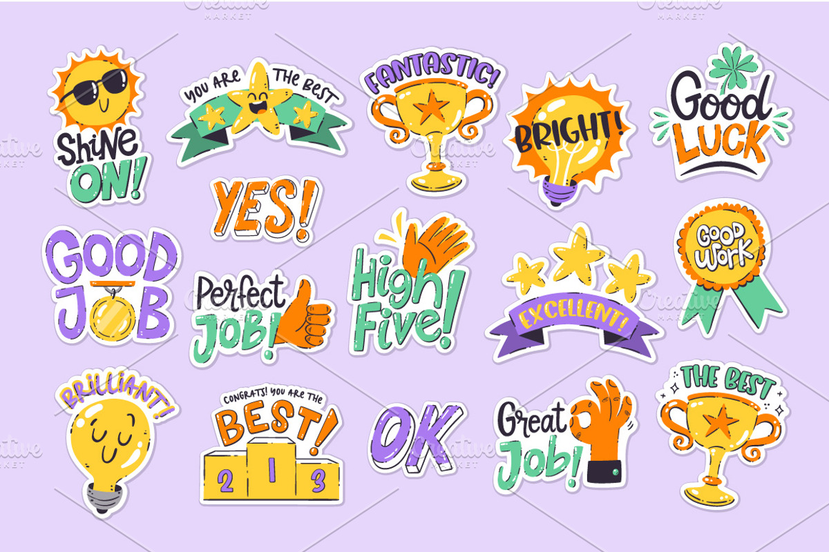 Reward & Motivational Stickers, an Illustration by insemar (Photo 2 of 3)