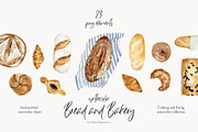 Bread and Bakery. Watercolor Food, a Food Illustration by NiKO (Thumbnail 1 of 8)