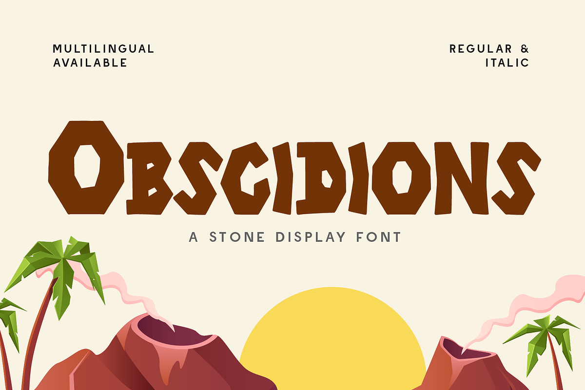 Obscidions - Stone Display, a Sans Serif Font by Indotype Foundry (Photo 1 of 10)