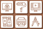 Art and Design Icon Pack, an Outline Icon by Tekuni (Thumbnail 7 of 10)