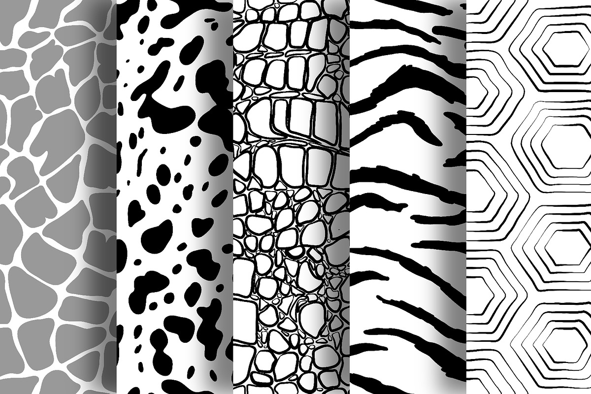 Vector seamless animal patterns, a Pattern Graphic by Iryna Denysova (Photo 2 of 9)