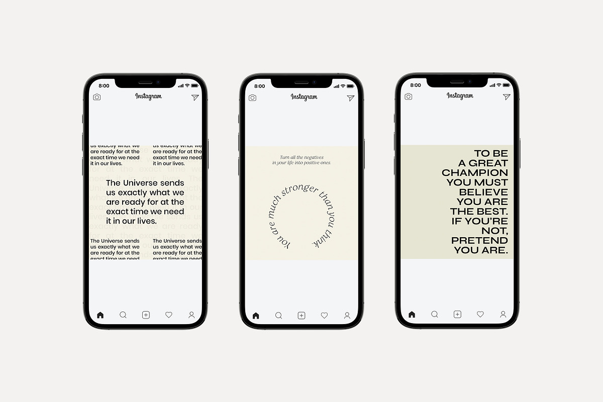 Instagram Quotes Posts Stories PS, a Social Media Template by Love Radiation Studio (Photo 4 of 19)