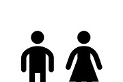Male and female toilet icon, a Solid Icon by motorama (Thumbnail 1 of 2)